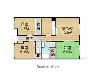 セレコート住道【5階】の間取り