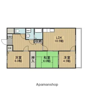 グレース深野【3階】の間取り