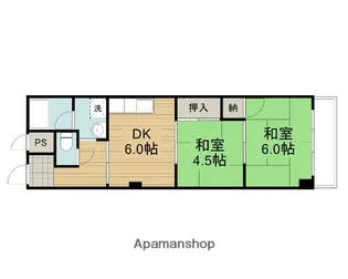 スイートピアミヤモト【4階】の間取り