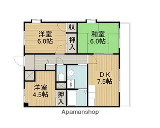 サンローズ吉田【8階】の間取り