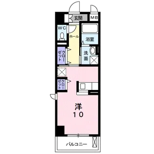クレメント岡山【3階】の間取り