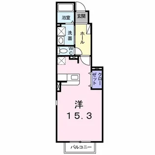 パーシモン ウエスト【1階】の間取り