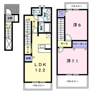 メゾン河北【2階】の間取り