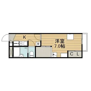 レオパレス清香【1階】の間取り