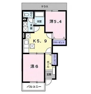 アロッジオ【1階】の間取り