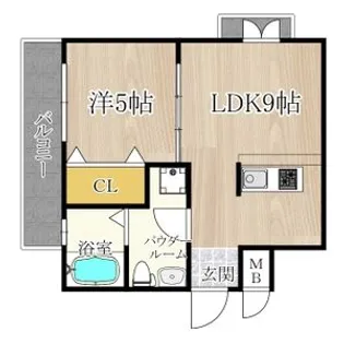 メゾンパティオⅡ【201号室】の間取り