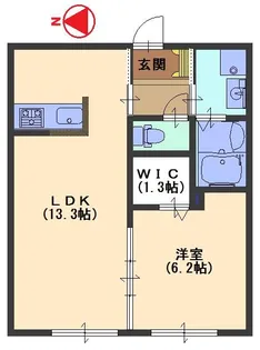 グランシャリオ楠根 B棟【103号室号室】の間取り