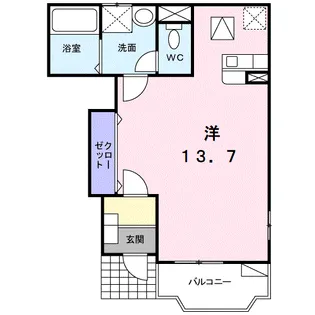 リュエルメゾンTY Ⅱ【105号室】の間取り