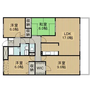 フェルザ住道【7階】の間取り