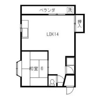 ハイツことぶき 2番館【202号室】の間取り