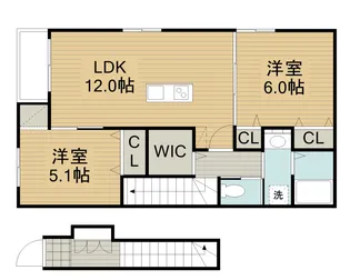 アーバンコート江瀬美町【2階】の間取り