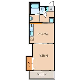 ブラン・ヴェール【2階】の間取り
