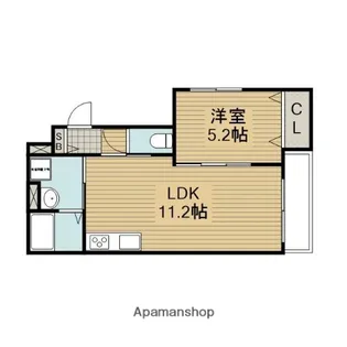 クリエオーレ忍ケ丘【1階】の間取り