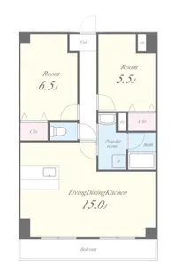グランドール福川II【6階】の間取り
