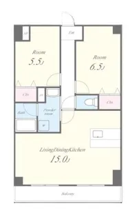 グランドール福川II【5階】の間取り