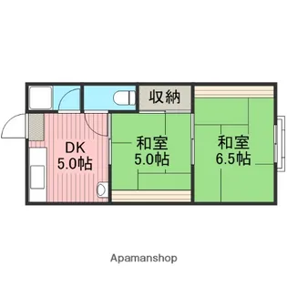 コスモハイツ【2階】の間取り