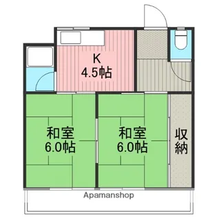 ハイローズマンション1号館【4階】の間取り