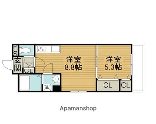 ラモーナ北条Ⅱ【2階】の間取り