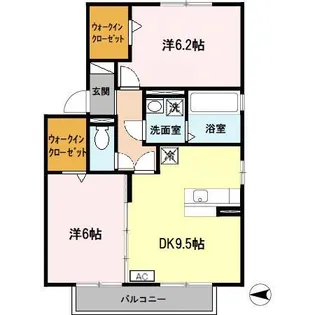 アムール【2階】の間取り