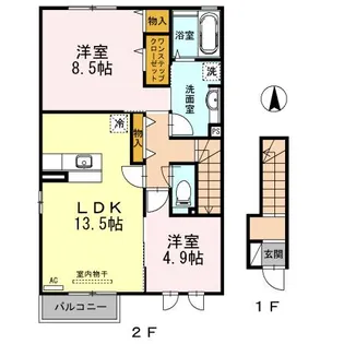 ソレイユ【201号室】の間取り