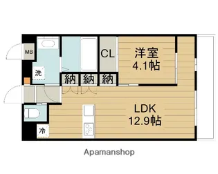 ALLIER鴻池元町【3階】の間取り