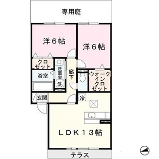 レジェンドヒルズ A棟【1階】の間取り