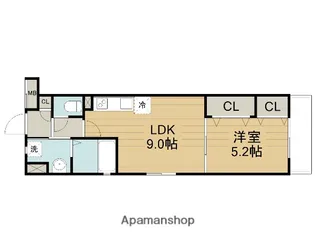 ピレーネ北条IV【2階】の間取り