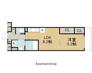 ピレーネ北条IV【2階】の間取り
