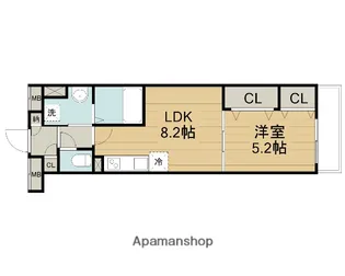 ピレーネ北条IV【1階】の間取り