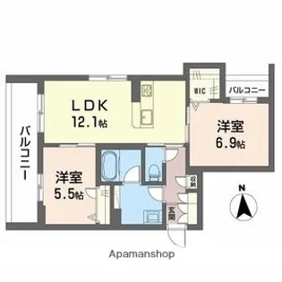ブライラント【2階】の間取り