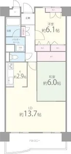 メゾン・ド・グリシーヌ【5階】の間取り