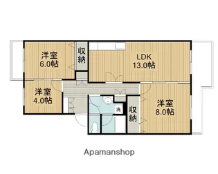 住道駅前住宅8号棟【5階】の間取り