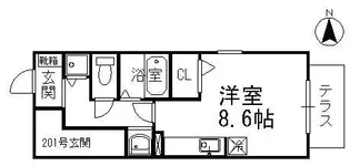 アローハイム【1階】の間取り