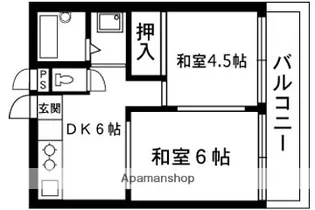 エクセレント上新サンウイング【4階】の間取り