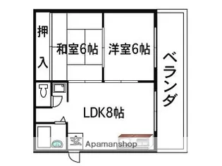 コーポ平見【4階】の間取り