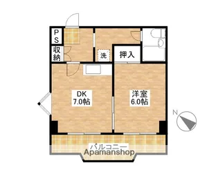 北野ハイツ【4階】の間取り