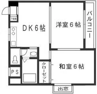 ハイツ小松【2階】の間取り