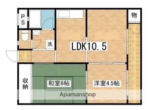 マルビシマンション【4階】の間取り
