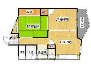 マルビシマンション【7階】の間取り