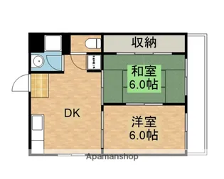 コーポ平見【4階】の間取り