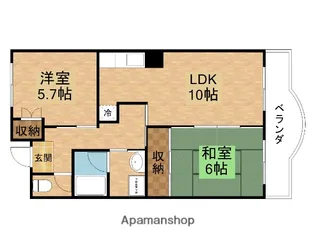 グランドハイツ濱【2階】の間取り