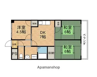 ラヴィータ豊里【5階】の間取り