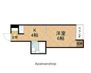 1Kの間取り画像