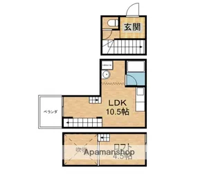 ハーミッツ・セル大桐【1階】の間取り