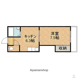 瑞松ハイツ【2階】の間取り