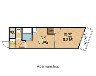 大橋マンション【1階】の間取り