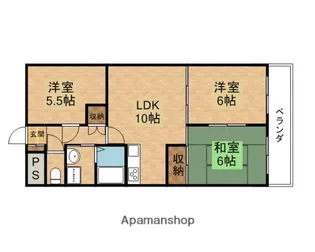 パレス東洋8号館【3階】の間取り