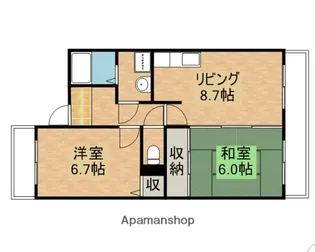 パレ上新庄【6階】の間取り