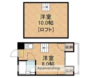 ショーエハイツ【4階】の間取り