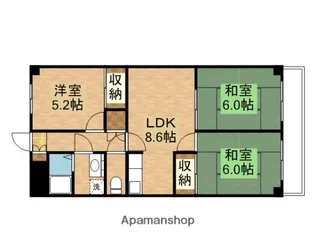 エルヴェ淀川【4階】の間取り